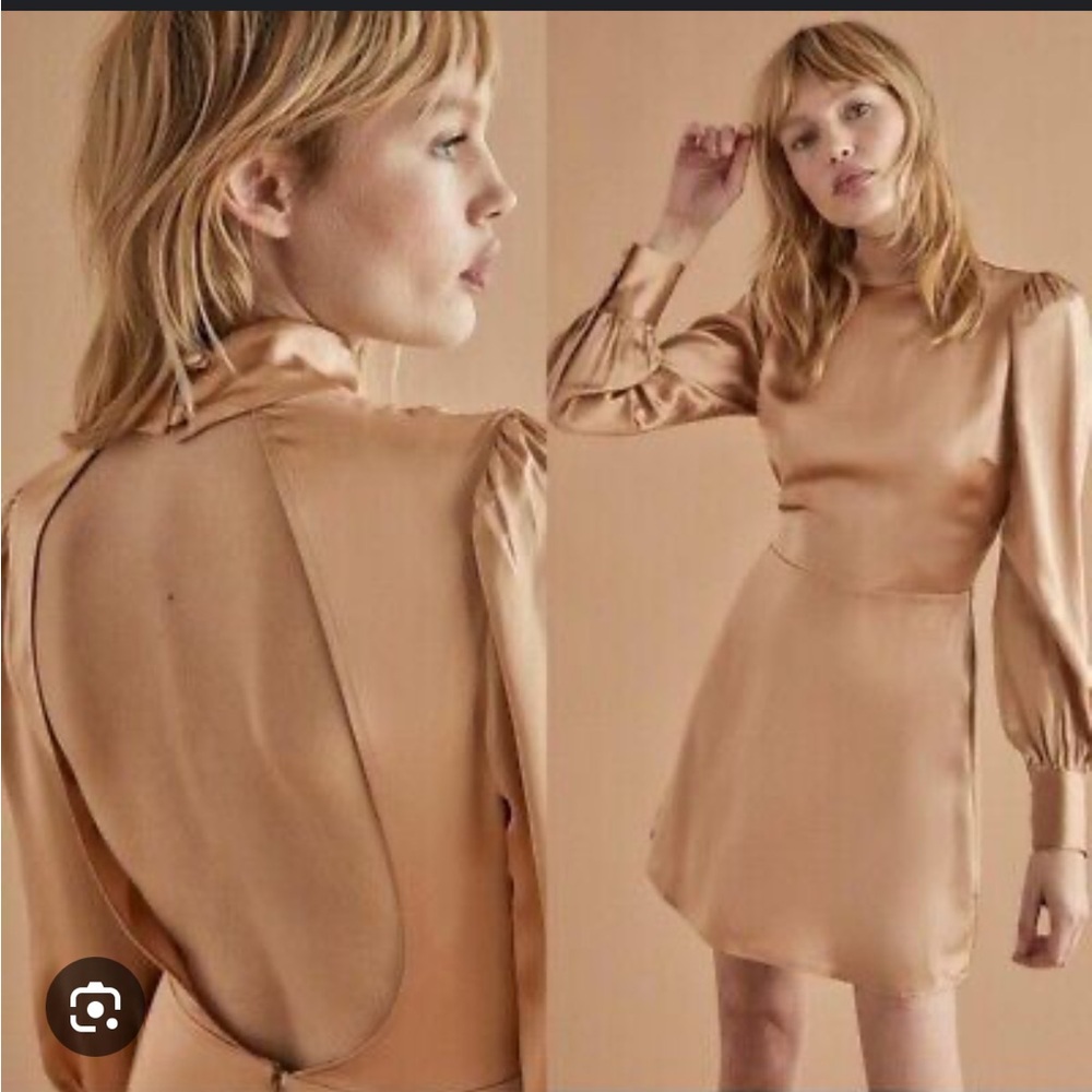 Reformation women’s silk Kim mini dress